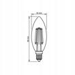 BEC LED VIDEX E14 C35 6W FIL AMBER WW VLE-C35FA-06142