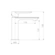 BAT.LAVOAR CROM H100MM 751B-1