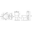 VAS WC CU REZ.3/6L P-TRAP 180MM SOFT CLOSE NR1421C2R-P scl