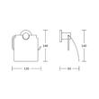 SUPORT HARTIE IGIENICA CU CAPAC NEGRU MAT 8733-B