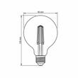 BEC LED VIDEX E27 G95 7W FIL DIM NW VLE-G95FD-07274