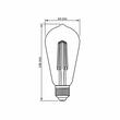 BEC LED VIDEX E27 ST64 FIL DIM AMBER WW VLE-ST64FAD-06272