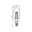 BEC LED VIDEX E14 C35 6W FIL WW VLE-C35F-06143