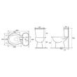 VAS WC CU REZ.3/6L S-TRAP 220MM SOFT CLOSE NR1421C2R-S