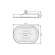 PARA DUS TAVAN CROM A06101CP 1-F OVAL