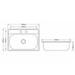 CHIUVETA INOX 1C 53X43X16.5CM