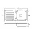 CHIUVETA INOX 1C+1P 75X40X14CM DR