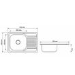 CHIUVETA INOX 1C+1P 75X45X17CM STG.