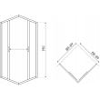 CABINA DUS KW TIARA SQUARE 90 BB