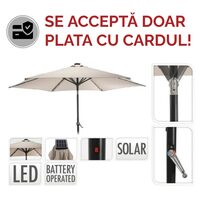 UMBRELA PANOU SOLAR 270CM TAUPE FD1000320