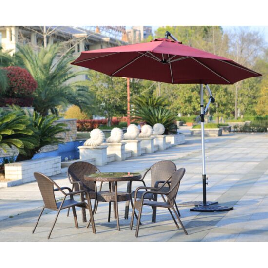 MOB.GR.SET JYG-1072 MARO 5PCS MET-RATTAN 1M+4S