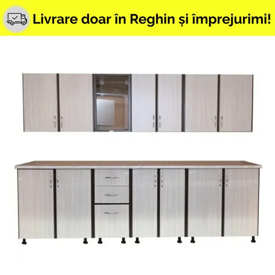 BUCATARIE CLAUDIA 2.6M WENGE+FERARRA MODEL NOU