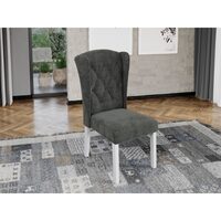 SCAUN ATENA GRI INCHIS HAVANA 10,PICIOR ALB