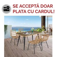 SET MASA+4SCAUNE KJF0013 NATURAL RATTAN