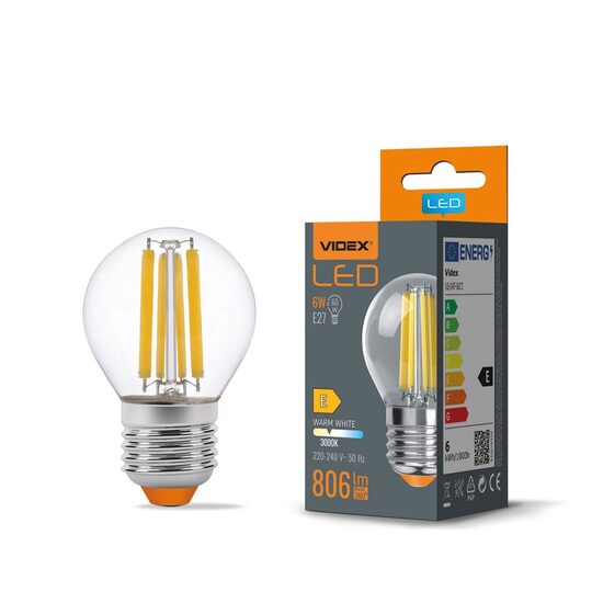 BEC LED VIDEX E27 G45 6W FIL WW VLE-G45F-06273