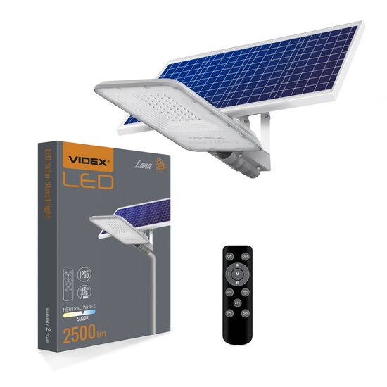 LAMPA STRADA LED SOLARA VIDEX LANA 100W NW VLE-SLSO-305