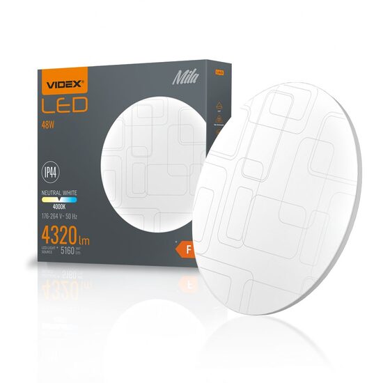 PLAFONIERA LED VIDEX MILA 48W NW VLE-CLR-484R