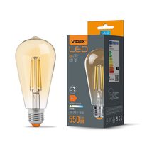 BEC LED VIDEX E27 ST64 FIL DIM AMBER WW VLE-ST64FAD-06272