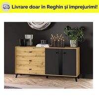ELIZABETH 04 COMODA 2D3S ARTISAN/NEGRU