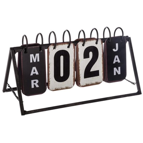 CALENDAR METAL VINTAGE 27X10X14 158027