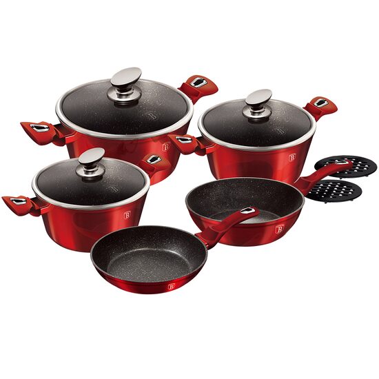 SET GATIT 10 BUC BURGUNDY Home Impex