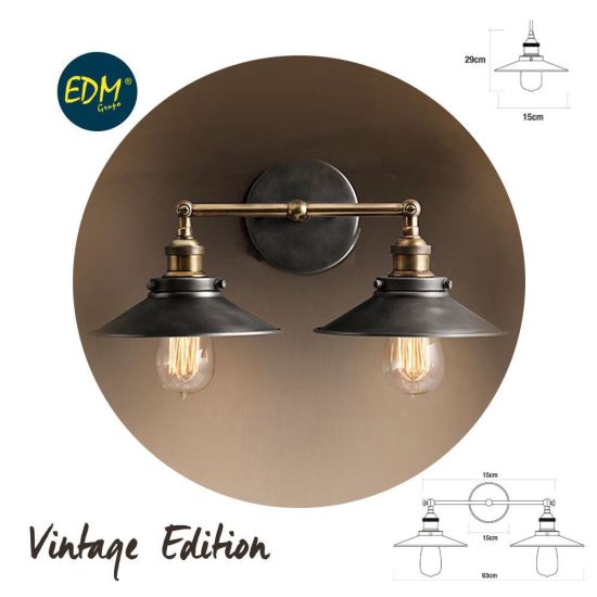 APLICA DUBLA VINTAGE E27 60W 32109 Elektro3