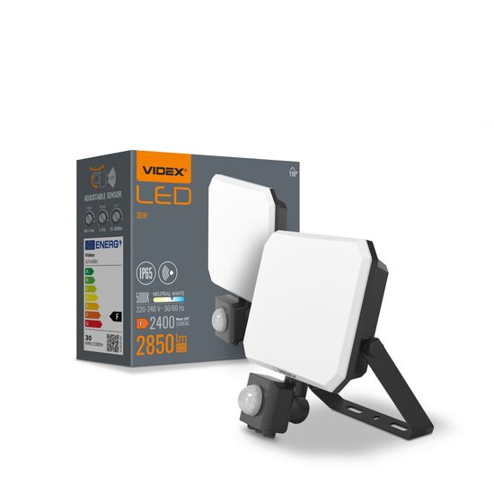 PROIECTOR LED VIDEX F3-PIR 30W-5K VLE-F3-0305B-S