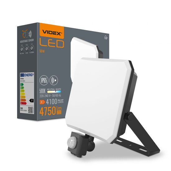 PROIECTOR LED VIDEX F3-PIR 50W-5K VLE-F3-0505B-S