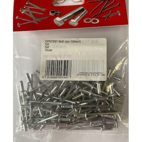 POP-NIT 3X8 DIN7337 AL/OT 100B 0300897105KM