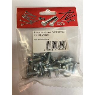 SURUB CAP BOMBAT TORBANT 6X20 DIN603 20B 0602040605KM