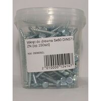 SURUB LEMN HEX.5X60 DIN571 150B 0506050105KD