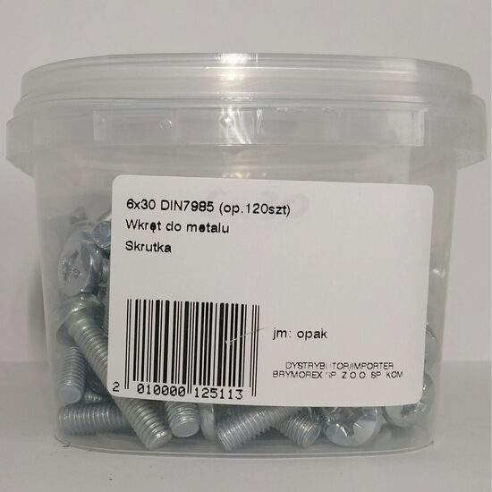 SURUB CAP BOMBAT 6X30 DIN7985 120B 0603020205KD