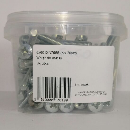 SURUB CAP BOMBAT 6X60 DIN7985 70B 0606020205KD