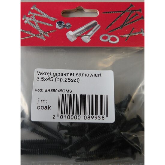 SURUB AUTOFOR.GIPS-METAL 3.5X45 25B BR35045GMS