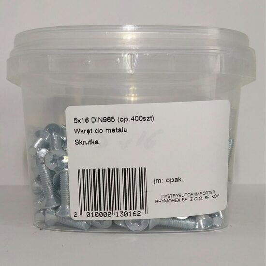 SURUB CAP INECAT 5X16 DIN965 400B 0501620805KD