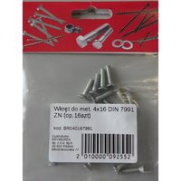 SURUB CAP INECAT 4X16 INBUS DIN7991 16B BR040167991