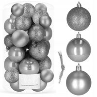 XMAS GLOBURI 4/5/6CM 30BUC MIX GRI CA0173
