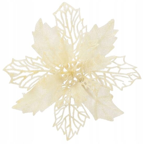 XMAS POINSETTIA 16CM CREM CA0806