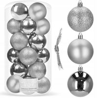 XMAS GLOBURI 4CM 20BUC MIX ARGINTIU CA0095