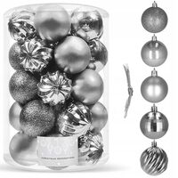 XMAS GLOBURI 6CM 20BUC MIX GRI CA0139