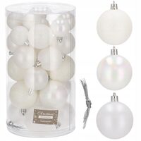 XMAS GLOBURI 4/5/6CM 30BUC MIX ALB CA0178