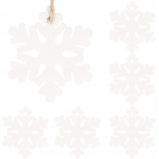 XMAS DECOR LEMN FULG 6BUC CA0768
