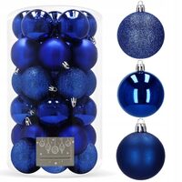 XMAS GLOBURI 6CM 30BUC MIX ALBASTRU CA0009