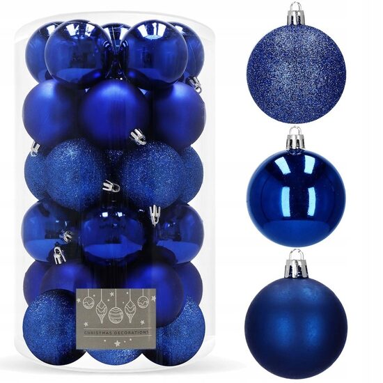 XMAS GLOBURI 6CM 30BUC MIX ALBASTRU CA0009