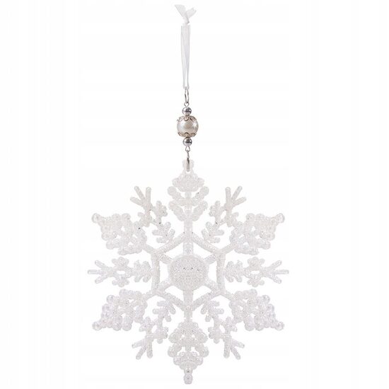 XMAS DECOR FULG ALB 17CM CA0081