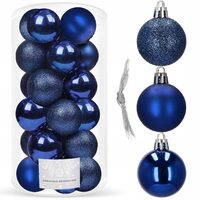 XMAS GLOBURI 4CM 20BUC MIX ALBASTRU INCHIS CA0100