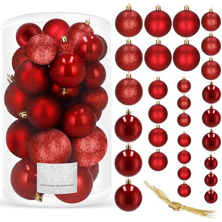 XMAS GLOBURI 4/5/6CM 30BUC MIX ROSU CA0179