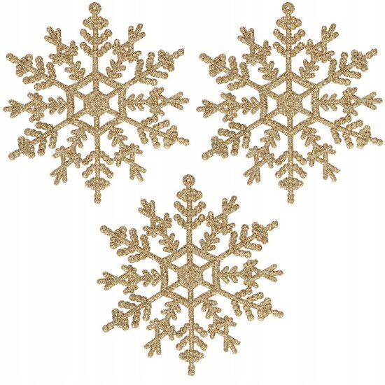 XMAS DECOR FULG AURIU 3BUC CA0754