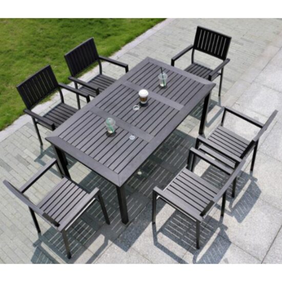 MOB.GR.SET POLYWOOD 1M 160X90X74 + 6S ETP-PY304-N
