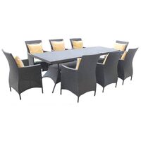 MOB.GR.SET RATTAN 1M 200X80X75 + 8S ETP-YXY-107